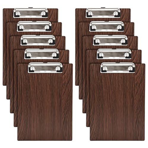 Aramanara Klemmbretter, A5-Klemmbretter, Holz-Klemmbretter, Hartfaserplatten-Klemmbretter mit niedrigem Profil-Clip und Loch zum Aufhängen, für Büro, Memo, Dokumente, 10 Stück Aramanara Klemmbretter, A5-Klemmbretter, Holz-Klemmbretter, Hartfaserplatten-Klemmbretter mit niedrigem Profil-Clip und Loch zum Aufhängen, für Büro, Memo, Dokumente, 10 Stück von Aramanara