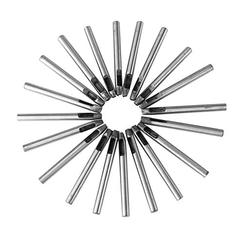20pcs Lederhandwerk 6 Mm Kohlenstoffstahlblüten Punch Hole -Werkzeug, Lederhandwerk für Brieftasche, Gürteldekoration mit Glattem Griff, Einfach zu Bedienen von Aramox
