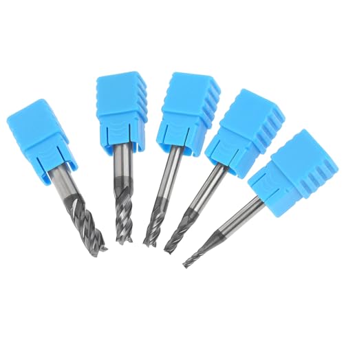 5pcs Mühlenschneidwerkzeuge 4 End Mill Carbide Endmill Set Mühlenschneider für Holzbearbeitungskonstruktion und Technische Konstruktion Nutzen Sie Hohe Effizienz, Wobei Spezielle Schlitze von Aramox