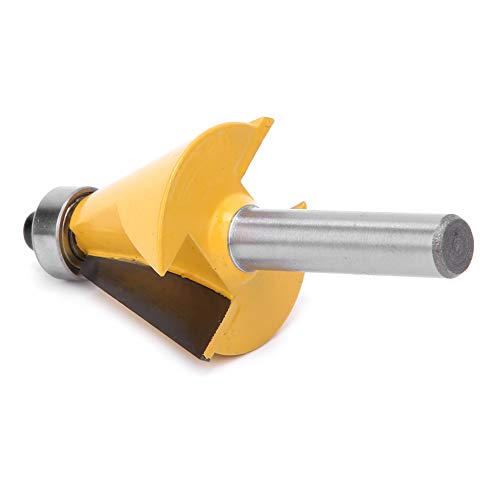 8mm Schaft -Kammer -Router Bit mit Lagerholzmühlenschneider, 1/4 Zoll und Bit, Carbid Specked Shank, Guide Schneidwerkzeug, YG6 Legierung, 45# Kohlenstoffstahl, (22.5°) von Aramox
