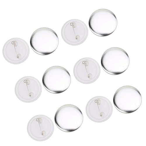 Aramox 100 Sets 37 -mm -Abzeichen Pin Taste Teile Abzeichen Making Materialien, Kompatibel mit Abzeichenherstellung, Glatte Oberfläche Zum Einfachen Drucken, aus Blechplatte, Anti Rost für Langfristig von Aramox