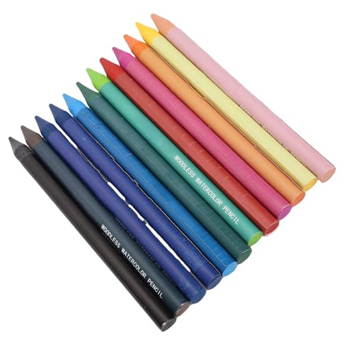Aramox 12pcs Holzlose Stifte Lebendiger Bleistift Set 12 Farben Professionelle Kunstartikel für Malerei und Malbilder (Standardfarbe) von Aramox