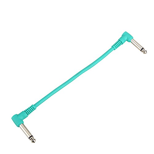 Aramox 6PCS-Gitarren-Patch-Kabel, Rechtwinklige Audiokabel, für E-Gitarren-Effekt-Pedal mit 2-Leiter, Handy TS 1/4 Zoll Instrumentenkabel von Aramox