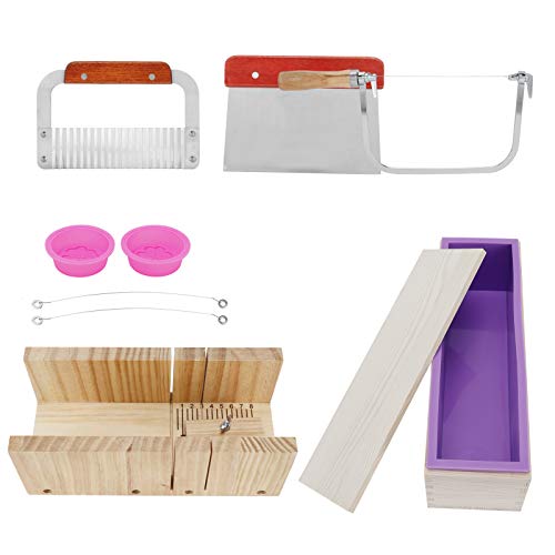 Aramox 9pcs Set 1200 Ml Silikonseife Formenkit, Holzschneider -DIY -Herstellungstool mit Kiefern, Einfache Brotform für Seife, Kuchen, Eis Aramox 9pcs Set 1200 Ml Silikonseife Formenkit, Holzschneider -DIY -Herstellungstool mit Kiefern, Einfache Brotform für Seife, Kuchen, Eis von Aramox