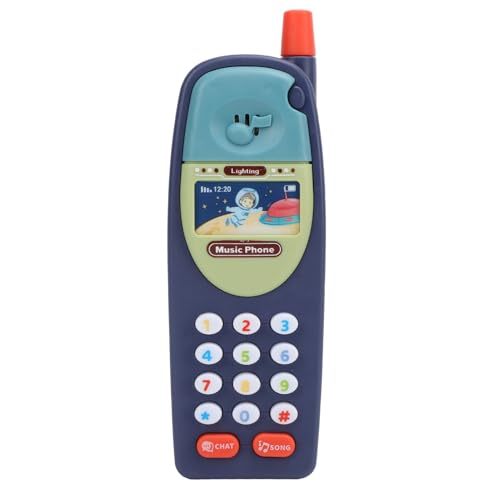 Aramox Baby Toy Phone Babybabys Lernen Bildung Telefon Plastik Kleinkinder Spielzeugtelefon mit Beruhigender Musiksimulation für Frühe Bildung (Dunkelblau) von Aramox