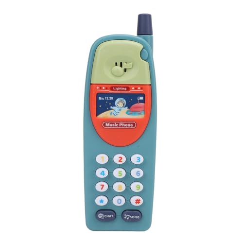 Aramox Baby Toy Phone Babybabys Lernen Bildung Telefon Plastik Kleinkinder Spielzeugtelefon mit Beruhigender Musiksimulation für Frühe Bildung (hellblau) von Aramox