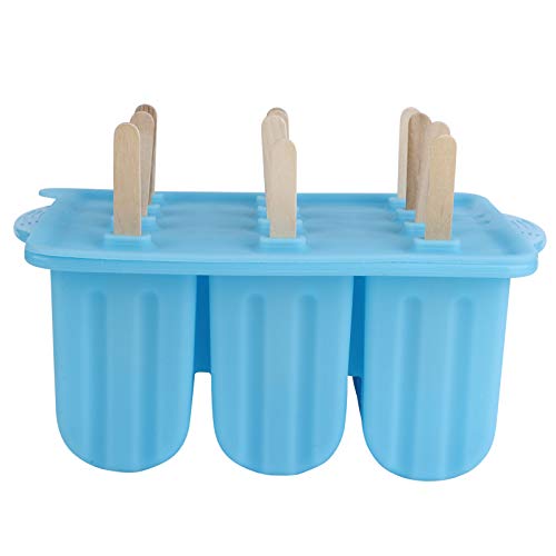 Aramox Blue Silicon Ice Cubes Silikoneisform, Hausgemachter Eislolly Maker mit Deckel, Geeignet für Verschiedene Umgebungen mit 50 Holzstab für Home Office Bar Aramox Blue Silicon Ice Cubes Silikoneisform, Hausgemachter Eislolly Maker mit Deckel, Geeignet für Verschiedene Umgebungen mit 50 Holzstab für Home Office Bar von Aramox