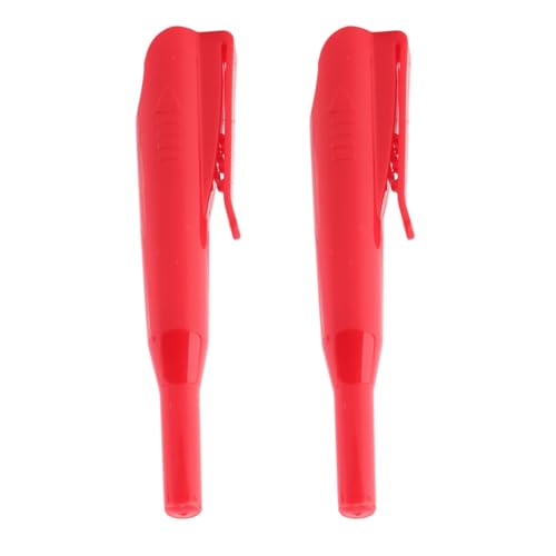 Aramox Deep Hole Marker Cover Non Slip Slot Passt zu Carpenter Bleistift 2pcs für Bauarbeiter (Rot) von Aramox