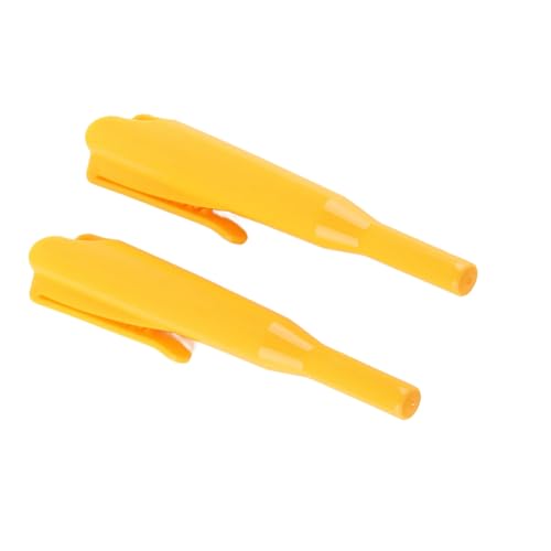 Aramox Deep Hole Marker Cover Non Slip Slot Passt zu Carpenter Bleistift 2pcs für Bauarbeiter (YELLOW) von Aramox