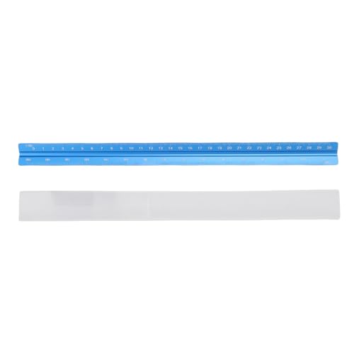 Aramox Dreieckskala Lineal, Blue Aluminium Metrik 6 Skalen 1: 100 1: 200 1: 250 1: 300 1: 400 1: 500 für den Architekteningenieur von Aramox