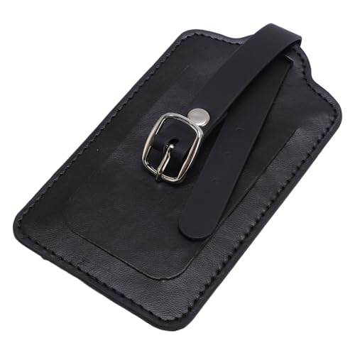 Aramox Gepäck -ID -Etikett Stilvolle Regenschutzweichsperrleder für Einfache Identifikationsreisende (BLACK) von Aramox