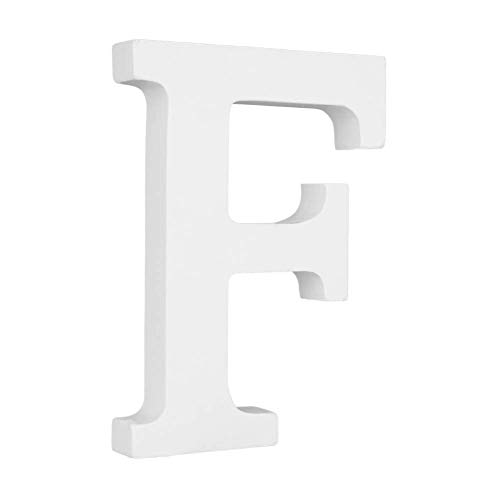 Aramox Großer Holzbrief Alphabet Dekoration, Höhe 15 Cm, Robustes und Poliertes Finish, Weiße Hochzeitsfeier Home DIY Letter Dekoration (6) von Aramox