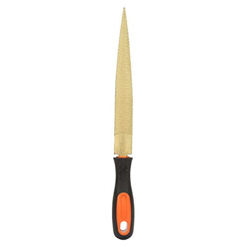 Aramox Hartholzfeile, Kohlenstoffstahl Holzbearbeitung Gold Doppelseitige Feile Hartholz Handschneider Holzschnitzwerkzeug Feine Zähne(8in) von Aramox
