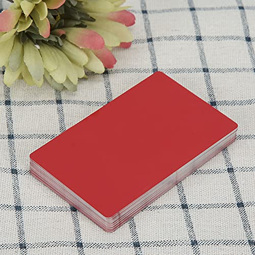 Aramox Premium-Aluminiumlegier-Visitenkarten Eleganter Name Karten Metallkartenhalter 50 PCS Set mit Rostresistenten Leichten Design für Grüne Roségold-Rote Optionen (Rot) von Aramox