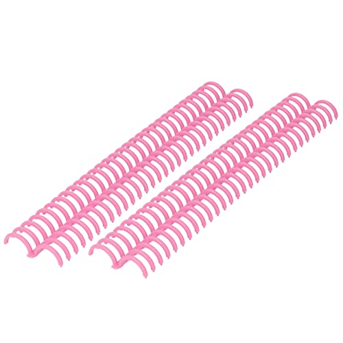 Aramox Starke Adhäsion Transparente Bindungswirbelsäule 30 Löcher 22 Mm Innendurchmesser für Büroversorgungen (PINK) von Aramox
