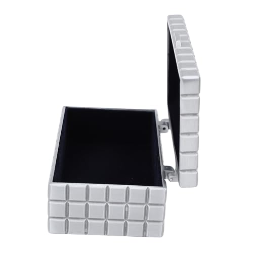 Aramox Vintage Metall -Schmuckschatulle, Zinklegungskonstruktion, Elegantes Design für Ringe, Ohrringe und Halsketten, Stilvoller Retro -Organizer für den Schminktisch (Antiquität) von Aramox
