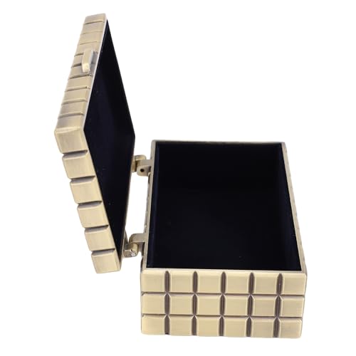 Aramox Vintage Metall -Schmuckschatulle, Zinklegungskonstruktion, Elegantes Design für Ringe, Ohrringe und Halsketten, Stilvoller Retro -Organizer für den Schminktisch (Bronze) von Aramox