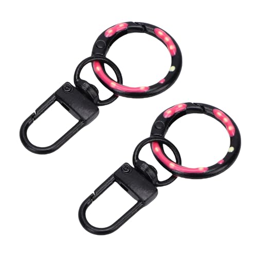 Aramox Zinklegierung Robuster Hummerkrallenverschluss Metallschlüsselhäfen Haken Schwenkverträglichkeiten Klammern Federringe für Beutelschmuck 18 PCS (BLACK) von Aramox