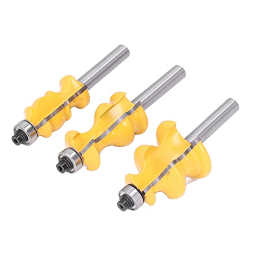 Architektonische Form mit Hoher Schärfe, Set, Glattes Schneidzubehör 3 -Stcs 8 -mm Welle für Professionelle Tischler von Aramox