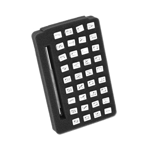 Buchstaben Leder -Stamper Nummer und Briefmarkenset, Legierungstahl -Metall -Stempel -Stempelwerkzeug mit Bequemem Griff, Zwei Größen für Lederhandwerksprofis und Amateure (3 mm) (6MM) von Aramox
