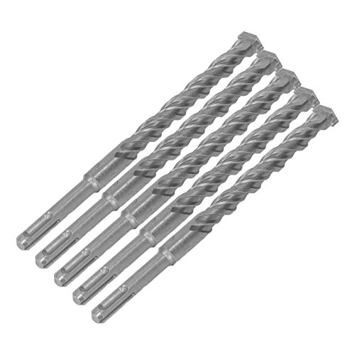 Carbid -Spitze Impact Drill -Teile Hohe Härte 2 Flötenspiralbits für Ziegelbeton 210 Mm, 5pcs Hammerbit für Mauerwerksanwendungen (5 mm) (6MM) (7mm) (8 mm) (10 mm) (12 mm) (14mm) (16mm) von Aramox