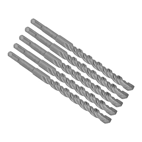 Carbid -Spitze Impact Drill -Teile Hohe Härte 2 Flötenspiralbits für Ziegelbeton 210 Mm, 5pcs Hammerbit für Mauerwerksanwendungen (5 mm) (6MM) (7mm) (8 mm) (10 mm) (12 mm) (14mm) von Aramox