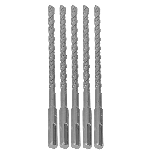 Carbid -Spitze Impact Drill -Teile Hohe Härte 2 Flötenspiralbits für Ziegelbeton 210 Mm, 5pcs Hammerbit für Mauerwerksanwendungen (5 mm) (6MM) (7mm) (8 mm) von Aramox