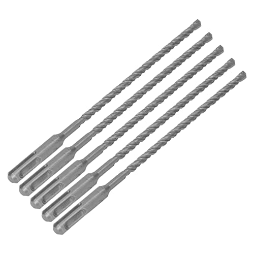 Carbid -Spitze Impact Drill -Teile Hohe Härte 2 Flötenspiralbits für Ziegelbeton 210 Mm, 5pcs Hammerbit für Mauerwerksanwendungen (5 mm) (6MM) von Aramox