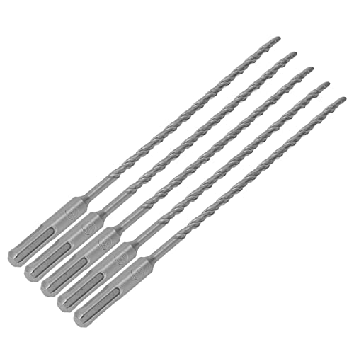 Carbid -Spitze Impact Drill -Teile Hohe Härte 2 Flötenspiralbits für Ziegelbeton 210 Mm, 5pcs Hammerbit für Mauerwerksanwendungen (5 mm) von Aramox