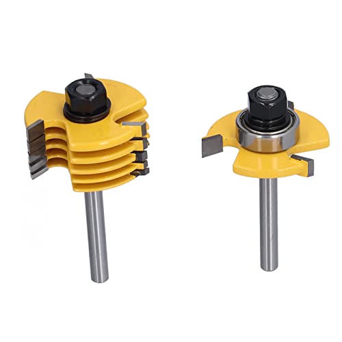 Cutter Router Bit 1/4 in Regal 6 Verschiedene Schnittbreite 1/2 in Tiefe, Industrielle Qualitätswerkzeugwerkzeug für Fräsenmaschinen und Gravurmaschinen, Carbon -Stahl- und Legierungskonstruktion, 2 von Aramox