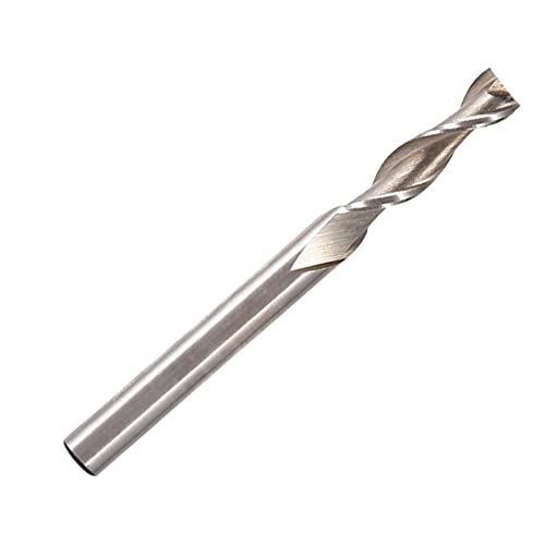 Extra Langer Langer Dichte Polierter Endmühlenschneider, 6-mm-Mühlendurchmesser, Zwei Flöten, für Stahl und Legierungen, Spiralrouter-Bits, CNC-Bits-Schneidwerkzeug von Aramox
