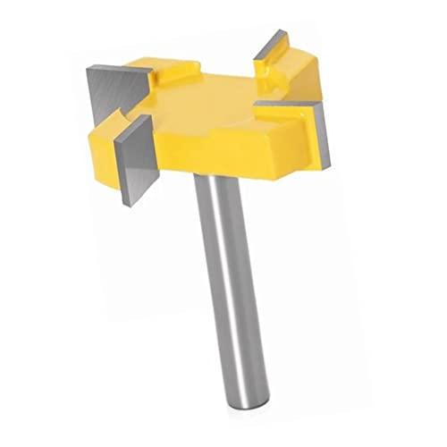 Kohlenstoffstahl Rahmen Bit Holzbearbeitungsschneider für Handheldrouter 1/4in Schaftrouter Bit für Festes Holzschnitt (YELLOW) von Aramox