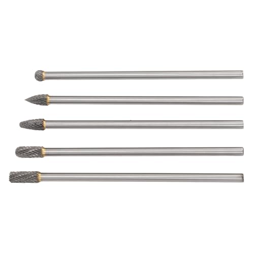Langer Griff-Karbid-Burr-Set, 6mm Schaft, Wolfram-Stahl-Karbid-Burr-Set mit Doppeltem Korn, Passend für Dreh Werkzeuge für Metall-Holz Bearbeitungs Bohrungen, Schnitz Gravur, 4 Langer Griff-Karbid-Burr-Set, 6mm Schaft, Wolfram-Stahl-Karbid-Burr-Set mit Doppeltem Korn, Passend für Dreh Werkzeuge für Metall-Holz Bearbeitungs Bohrungen, Schnitz Gravur, 4 von Aramox