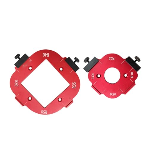 RADIUS JIG -Router -Vorlage, 4 in 1 Aluminiumlegier -Router -Vorlagen für Holzbearbeitungs -Router -Eck Jigs und Vorlagen R10 R15 R20 R25 R30 R35 R40 R50 von Aramox