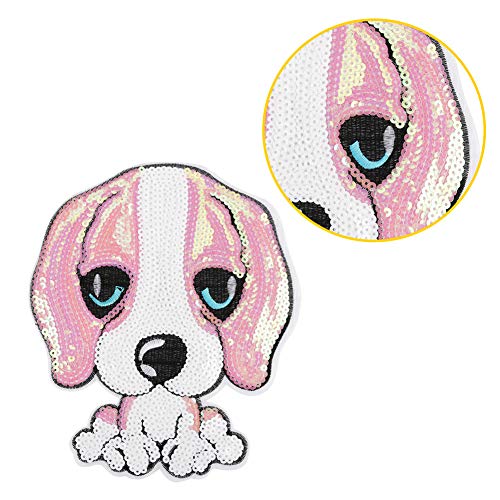 Stickte Hundeflecken für Jacken Einzigartig und modische. Hochwertiger Fall Fallen Nie ab. Dekorative Tierapplikationsfleck mit Eisen oder Nähen für Kleidung Jacken Rucksäcke Hüte. (18 cm Pailletten Stickte Hundeflecken für Jacken Einzigartig und modische. Hochwertiger Fall Fallen Nie ab. Dekorative Tierapplikationsfleck mit Eisen oder Nähen für Kleidung Jacken Rucksäcke Hüte. (18 cm Pailletten von Aramox