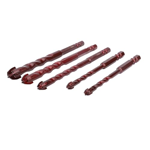 Vielseitiger Mauerwerk Bohrer Set, Hohe Härte Wolfram -Stahllegierung Backstein -Bohrer, 1/4 Zoll Sechskant Shank von Aramox