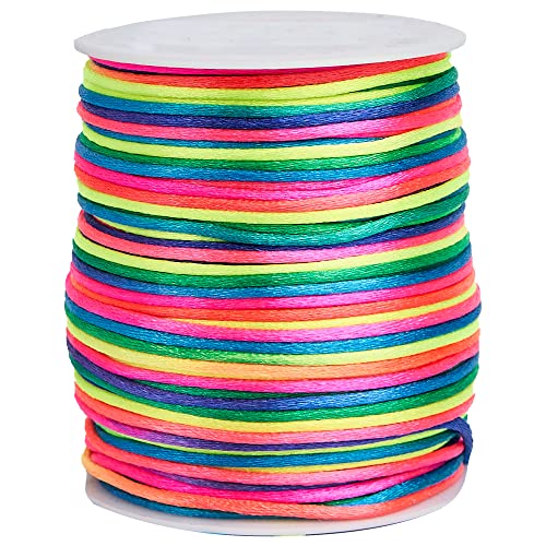 Satinkordel Regenbogen 100 Meter 2mm dick Große Spule Vielseitig einsetzbar bunt Satinkordel Regenbogen 100 Meter 2mm dick Große Spule Vielseitig einsetzbar bunt von Aranato