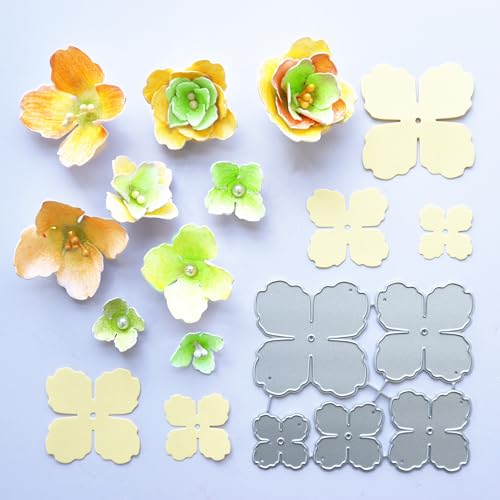 Arbuya 3D-Blumen-Metall-Stanzformen für Kartenherstellung, Hochzeitsblumen-Stanzschablonen für Bastelarbeiten, Scrapbooking, Alben, dekorative Prägepapier-Stanzformen für Kartenherstellung von Arbuya