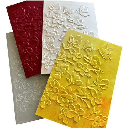 Arbuya 3D-Kunststoff-Prägeschablonen für Kartenherstellung, 3D-Blumen, Schmetterling, Textur, Prägeschablone für Scrapbooking, Papierbasteln, Heimdekoration Arbuya 3D-Kunststoff-Prägeschablonen für Kartenherstellung, 3D-Blumen, Schmetterling, Textur, Prägeschablone für Scrapbooking, Papierbasteln, Heimdekoration von Arbuya