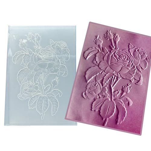 Arbuya 3D-Kunststoff-Prägeschablonen für Kartenherstellung, 3D-Rosen, Textur, Prägeschablone für Scrapbooking, Papierbasteln, Heimdekoration Arbuya 3D-Kunststoff-Prägeschablonen für Kartenherstellung, 3D-Rosen, Textur, Prägeschablone für Scrapbooking, Papierbasteln, Heimdekoration von Arbuya