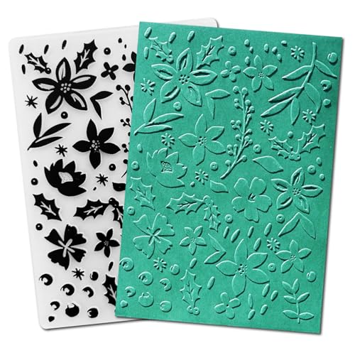 Arbuya Kunststoff-Prägeschablonen mit Weihnachtsblättern für Kartenherstellung, Stechpalmenblätter, Textur, Prägeschablone für Scrapbooking, Papierbasteln, Heimdekoration Arbuya Kunststoff-Prägeschablonen mit Weihnachtsblättern für Kartenherstellung, Stechpalmenblätter, Textur, Prägeschablone für Scrapbooking, Papierbasteln, Heimdekoration von Arbuya