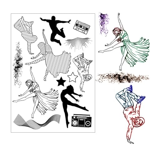 Arbuya Moderne Tanztanzende Mädchen transparente Stempel für Kartenherstellung oder Tagebuch, Hip-Hop-Tanz, Silikon-Gummistempel für Scrapbooking, Tagebücher, Papier, Basteln, Dekoration Arbuya Moderne Tanztanzende Mädchen transparente Stempel für Kartenherstellung oder Tagebuch, Hip-Hop-Tanz, Silikon-Gummistempel für Scrapbooking, Tagebücher, Papier, Basteln, Dekoration von Arbuya