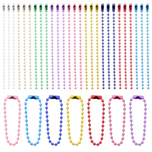 Arcjunys Bunte Kugelkette Edelstahl Ball Chain Kugelketten mit Verbindern Edelstahl Perlen Rollenkette für DIY Schmuckherstellung Tags Kette Schlüsselanhänger 100 Stück Arcjunys Bunte Kugelkette Edelstahl Ball Chain Kugelketten mit Verbindern Edelstahl Perlen Rollenkette für DIY Schmuckherstellung Tags Kette Schlüsselanhänger 100 Stück von Arcjunys