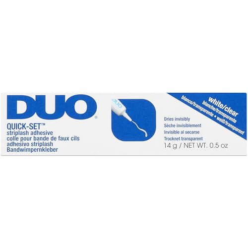 ARDELL DUO Wimpernkleber Transparent (14gr) mit Schnelltrocken-Formel & extra starkem Halt für falsche Wimpern zum Kleben | Das Original der Wimpernverlängerung | Quickset Clear, Tube & wasserfest von Duo
