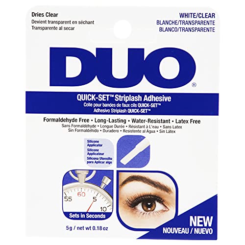 ARDELL DUO Wimpernkleber Transparent mit Schnelltrocken-Formel | Das Original für falsche Wimpern zum Kleben mit extra starkem Halt | Quickset mit Silikon Applikator Clear, wasserfest, 5gr. ARDELL DUO Wimpernkleber Transparent mit Schnelltrocken-Formel | Das Original für falsche Wimpern zum Kleben mit extra starkem Halt | Quickset mit Silikon Applikator Clear, wasserfest, 5gr. von Duo