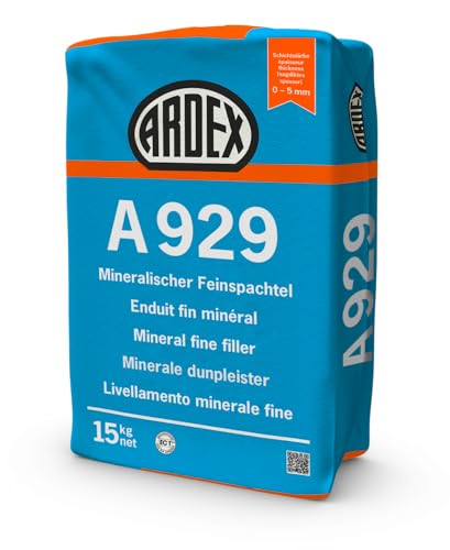 ARDEX A 929 Mineralischer Feinspachtel, 15 kg diffusionsoffen und beugt Schimmelbildung vor von Ardex