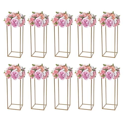 10-Stück Metall BlumenstäNder, Gold Hochzeit Tafelaufsätze für Tische mit Acrylplatte, 60cm/23.62inch Hohe Hochzeit Blumenständer für Blumenarrangemen, Vase Stand für Party, Eine Hochzeit (10-StüCk) 10-Stück Metall BlumenstäNder, Gold Hochzeit Tafelaufsätze für Tische mit Acrylplatte, 60cm/23.62inch Hohe Hochzeit Blumenständer für Blumenarrangemen, Vase Stand für Party, Eine Hochzeit (10-StüCk) von Areao