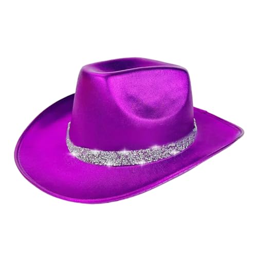 Arecobticy Karnevalshut mit Schmucksteinen, schwerer Kristall-Panama-Hut, Überraschung, Mädchen, Jungen, Braut, Hut für Karneval, Musik, Festival, Party, Cowboyhüte von Arecobticy