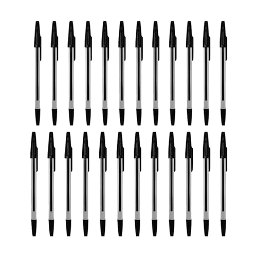 Arecobticy Kugelschreiber, 12/24/50/100 Stück, nachfüllbarer Schreibstift mit Nachfüllungen, Spitzstift, Blau/Schwarz/Rötungstinte Arecobticy Kugelschreiber, 12/24/50/100 Stück, nachfüllbarer Schreibstift mit Nachfüllungen, Spitzstift, Blau/Schwarz/Rötungstinte von Arecobticy