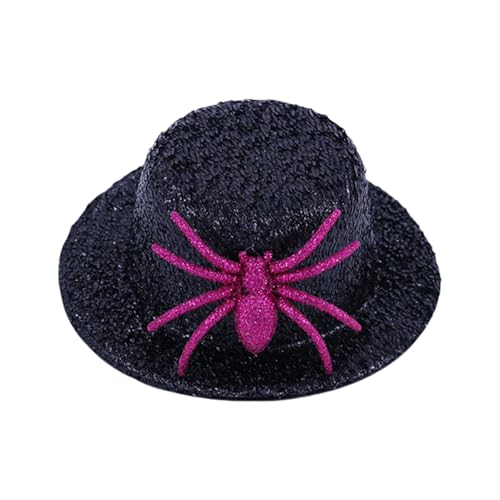 Arecobticy Spinnen Kobold-Haarschmuck, geeignet für Musikfestivals, Motto-Partys und Foto-Requisiten, handgefertigte Zylinder-Haarspange von Arecobticy